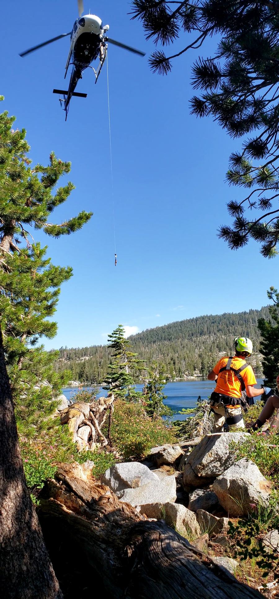 Screen capture from the backcountry rescue coordination during the Middle Velma extraction