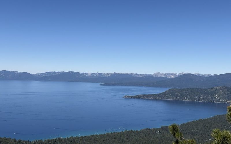 Lake Tahoe seen from high on the east rim of the Tahoe Rim Trail